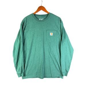 Carhartt Loose Fit Pocket Long Sleeve Shirt K126-G55 Green‎ Mens Medium TK0126-M